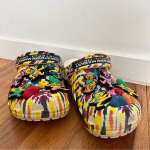 Brand New Chinatown x Crocs Grateful Dead Clogs w/o tags Tie Dye